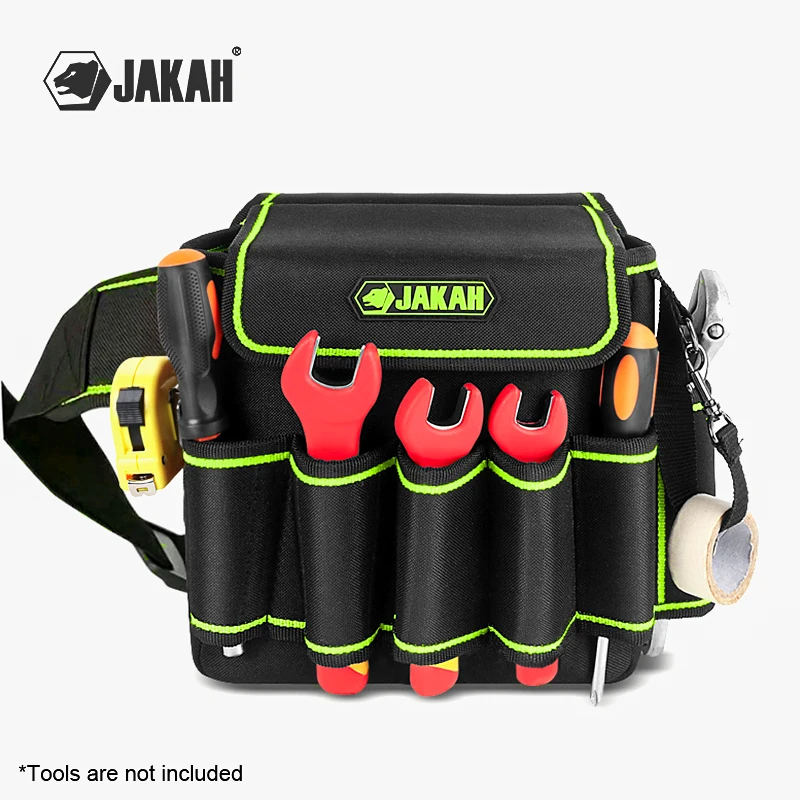 Jakah 7포켓 도구 파우치, 브라운 도구 파우치 조직, 헤비듀티 전기 도구 파..
