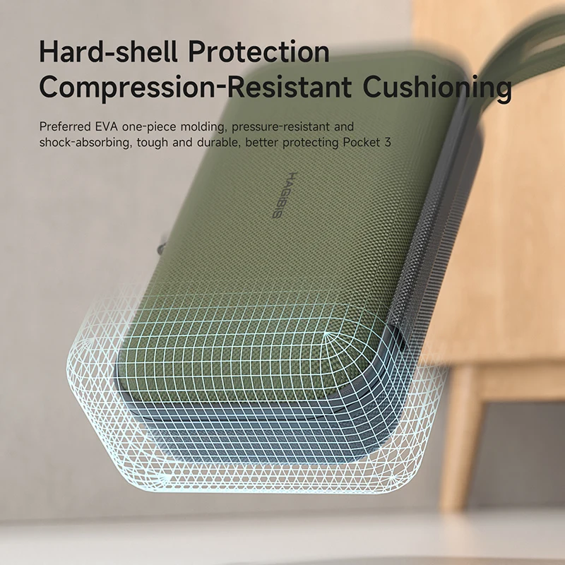 Hagibis Custodia da trasporto portatile per DJI Osmo Pocket 3 Creator Combo Borsa di stoccaggio per accessori per lettori di schede stabilizzatore cardanico - immagine 4