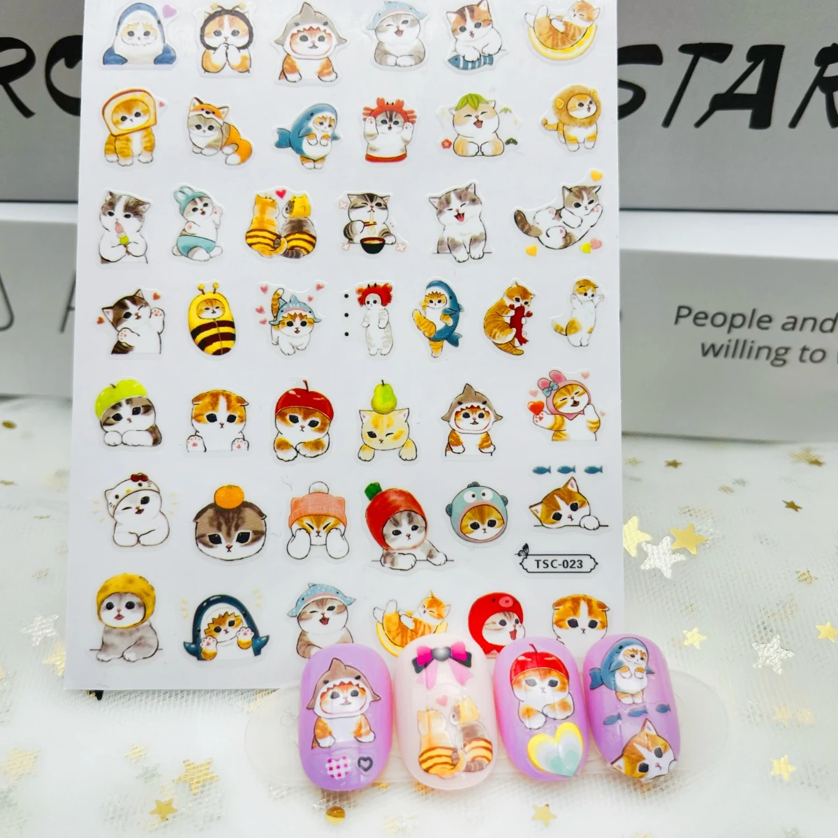Newest The Boy and the Heron 3d Nail Art Sticker Nail Deco Slider TSC-514 4
