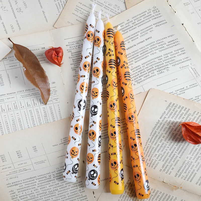 2 Vintage 10" Halloween Taper Candles. Rare Find. New In Box. Fast Free