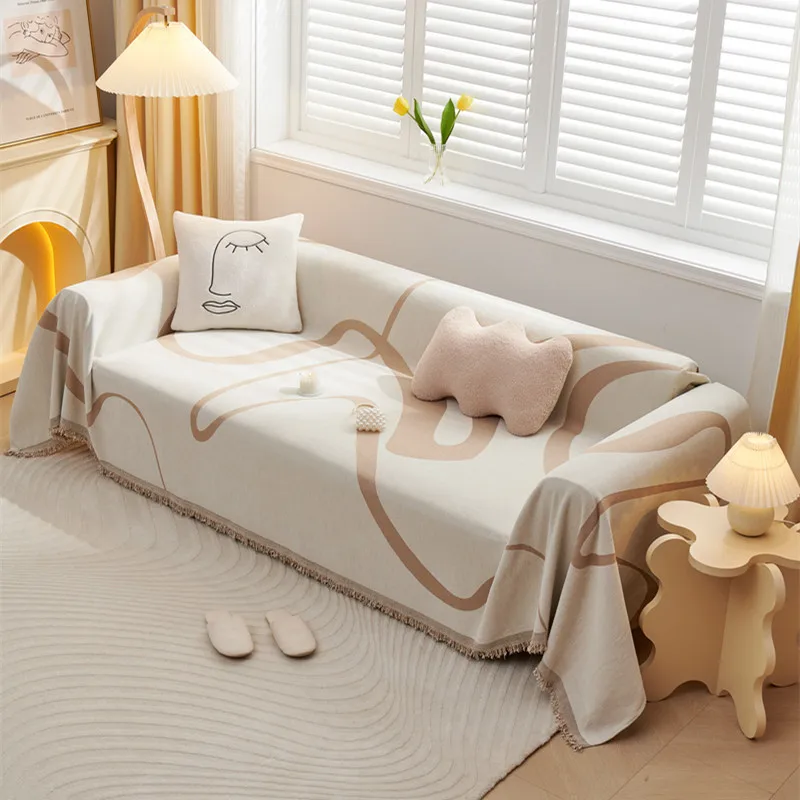 Nordic Tassel Knitted Blanket Solid Fringe Blanket For Bed Travel Sofa Shawl Throw Blanket Large Size Air Conditioner Blanket 6