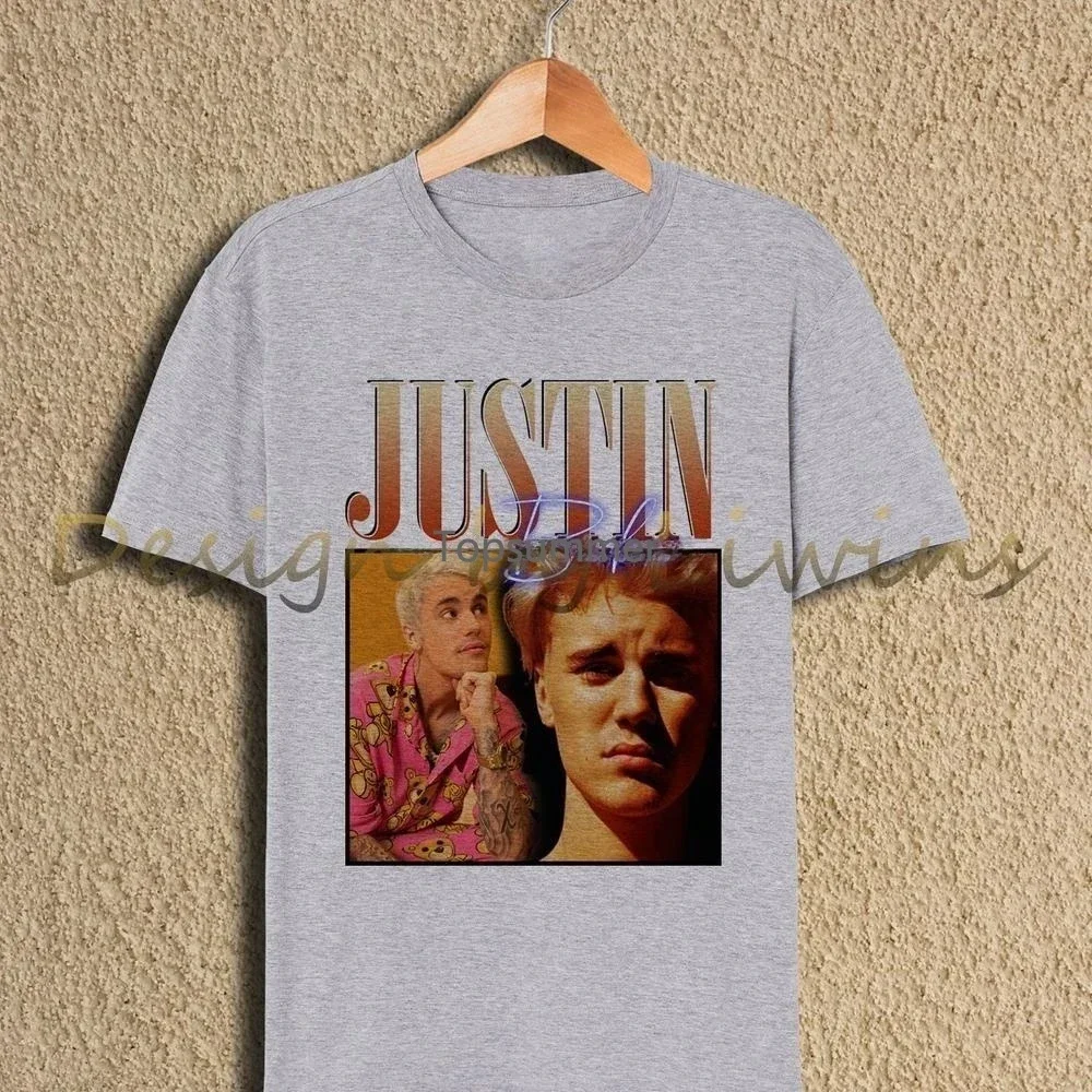 

Justin Bieber 90S Retro Vintage T Shirt New Casual Unisex Size T Shirt Lw88