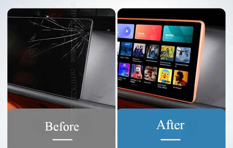 2Pcs For Leading Ideal LiXiang L6 L7 L8 L9 Silicone Screen Frame Display Edge Protector Central Control Protective Cover