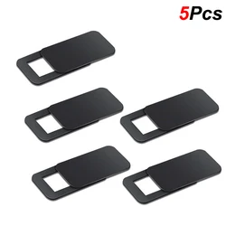 Privacy Shield Webcam Cover - Anti - Peeping Protector with Shutter Slider for Laptops and Mobile Devices (5pcs - Black)