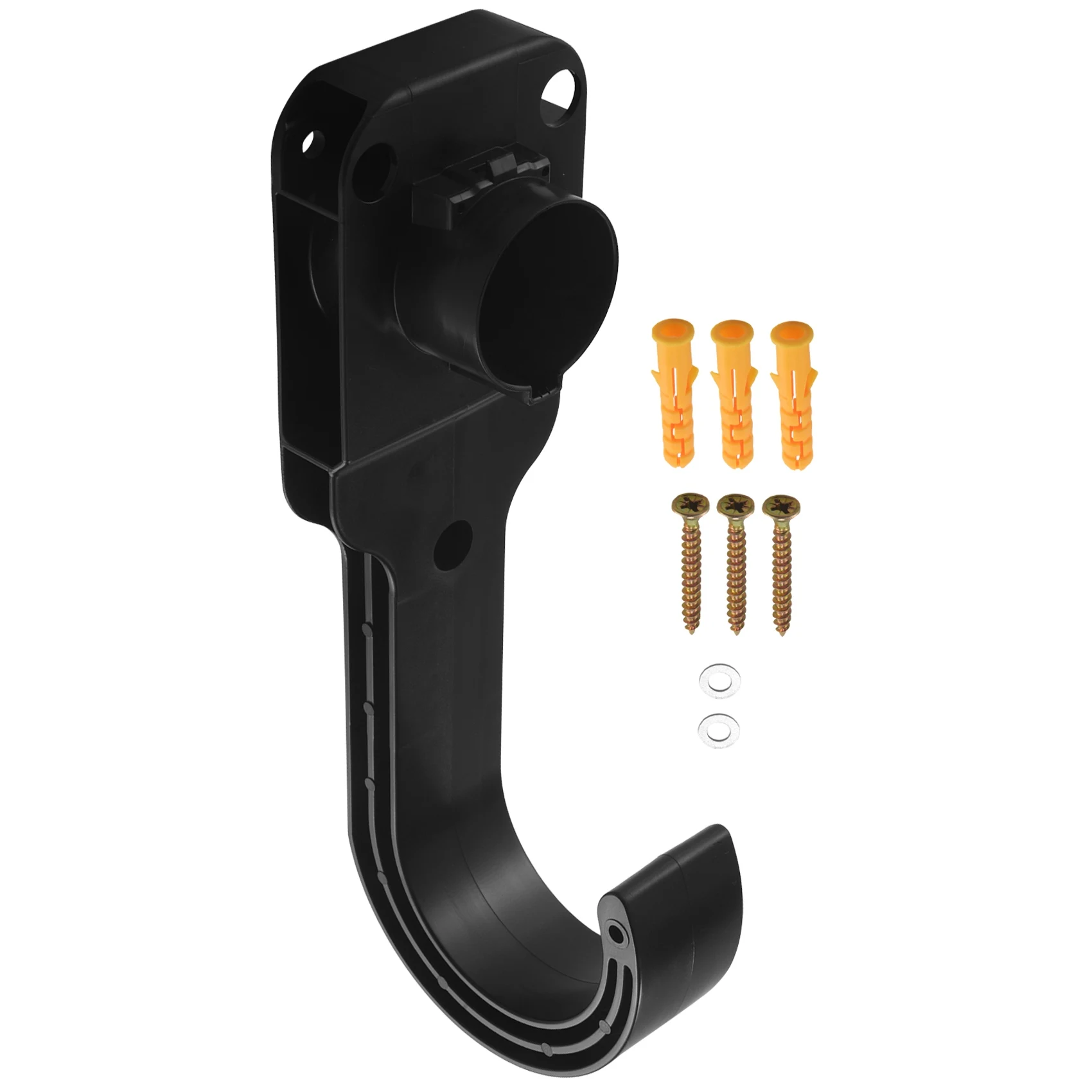 

Cord Holder EV Charger Nozzle-Holster Dock and J-Hook Combination for J1772