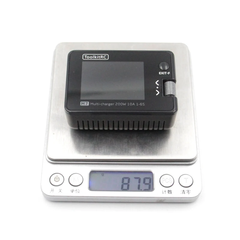 ToolkitRC M7 200W 10A 1-6S Lipo High Power Lithium Battery Multifunctional Balance Charger Discharger 2.0inch LCD For RC Drones 6
