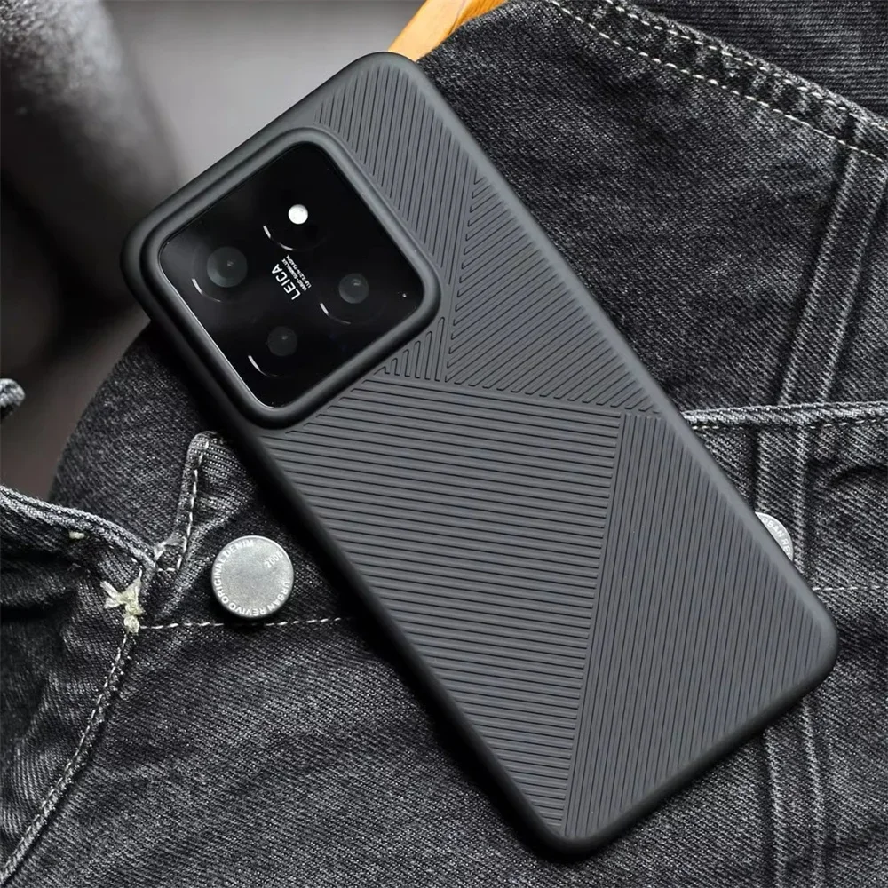 Geometric Matte Clear Stripe Slim Silicone Phone Case - Simple & Stylish Bumper Design