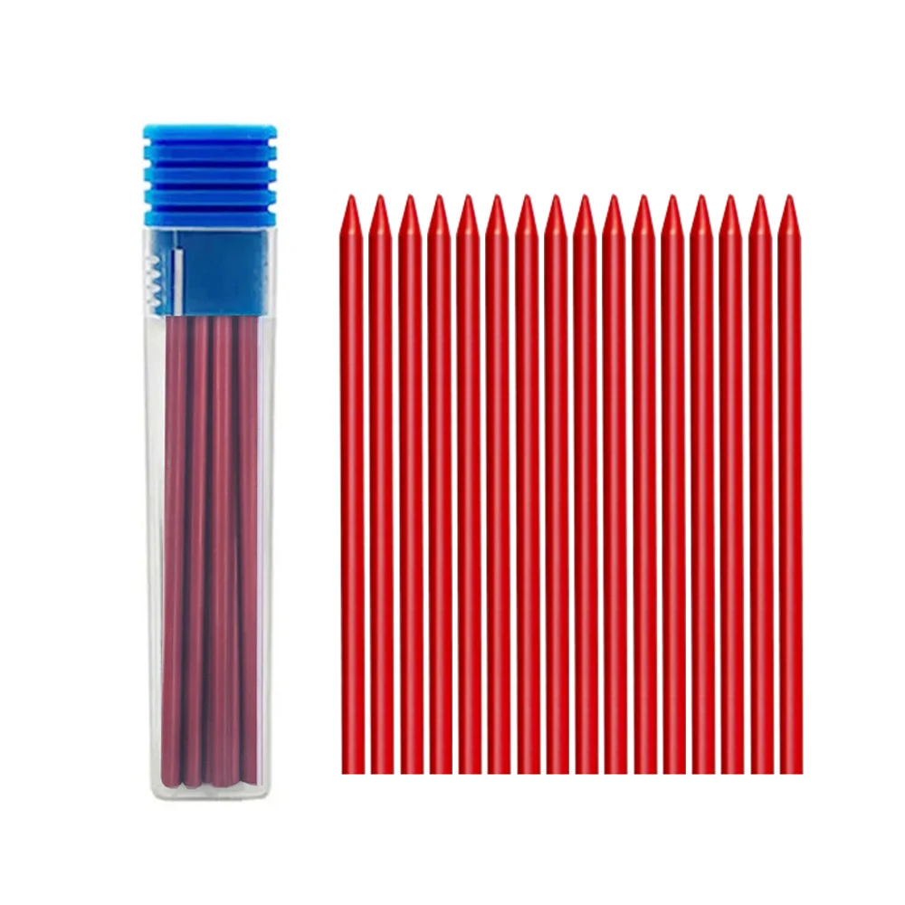 16pcs/Box Black Yellow Red 2.8mm Woodworking Automatic Pencil Replaceable Lead Mechanical Pencil Marking Architectural Accessory 5