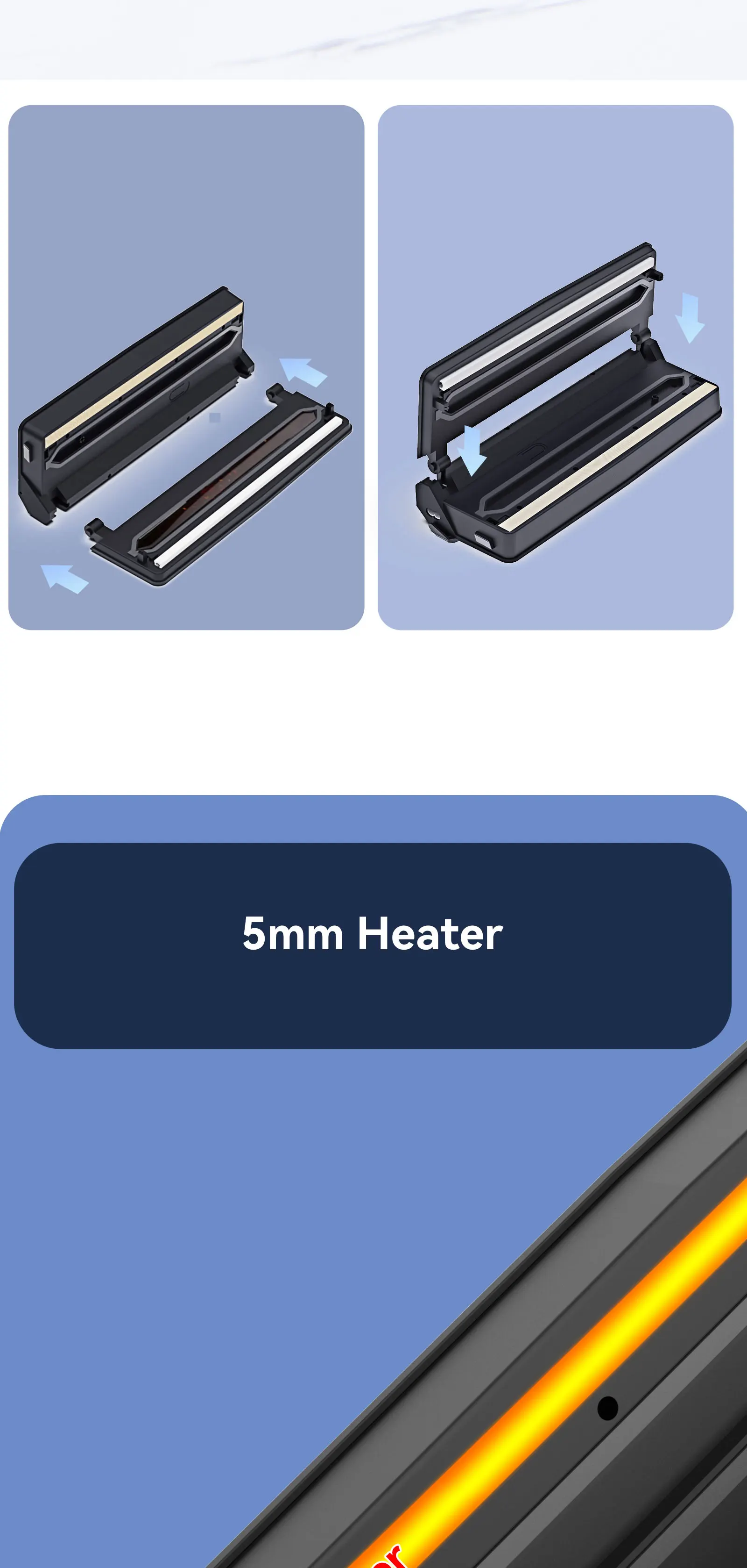135W Vacuum Sealer Machine Custom Manufacturer Sellador Al Vacio for Food for Household Use With LED display