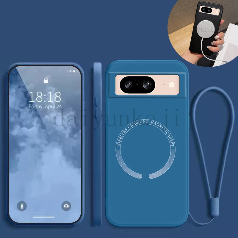 Magnetic Silicone Phone Case with Magsafe and Screen Protector