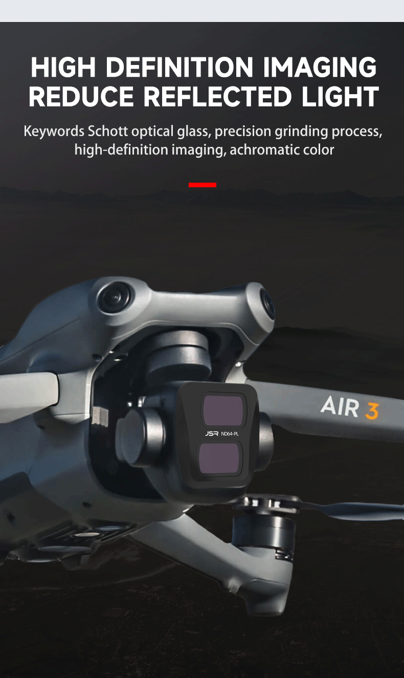 Description Picture 6 of itemFilter Sets for DJI AIR 3 Drone Specific Camera Lens Aluminium Alloy MCUV CPL ND8/16/32/64/256/1000 NDPL Night Star Accessories
