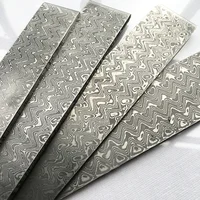 Wave Pattern Damascus Steel VG10 Sandwich for DIY Exquisite Knife Making Has Been Heat Treatment Steel Knife Blade Blank Tyseek 2