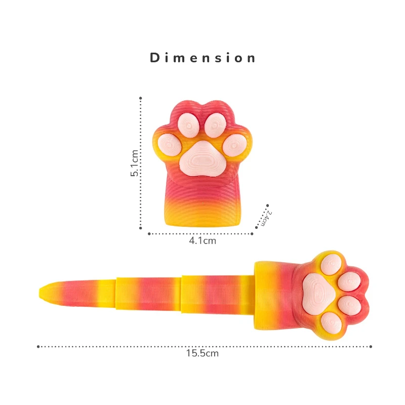 Mini Cute Cat Paw Kids 3D Gravity Sword Toy Retractable Folding Stress Relief Elimination Toys Folding Fun Gifts for Friends Toy