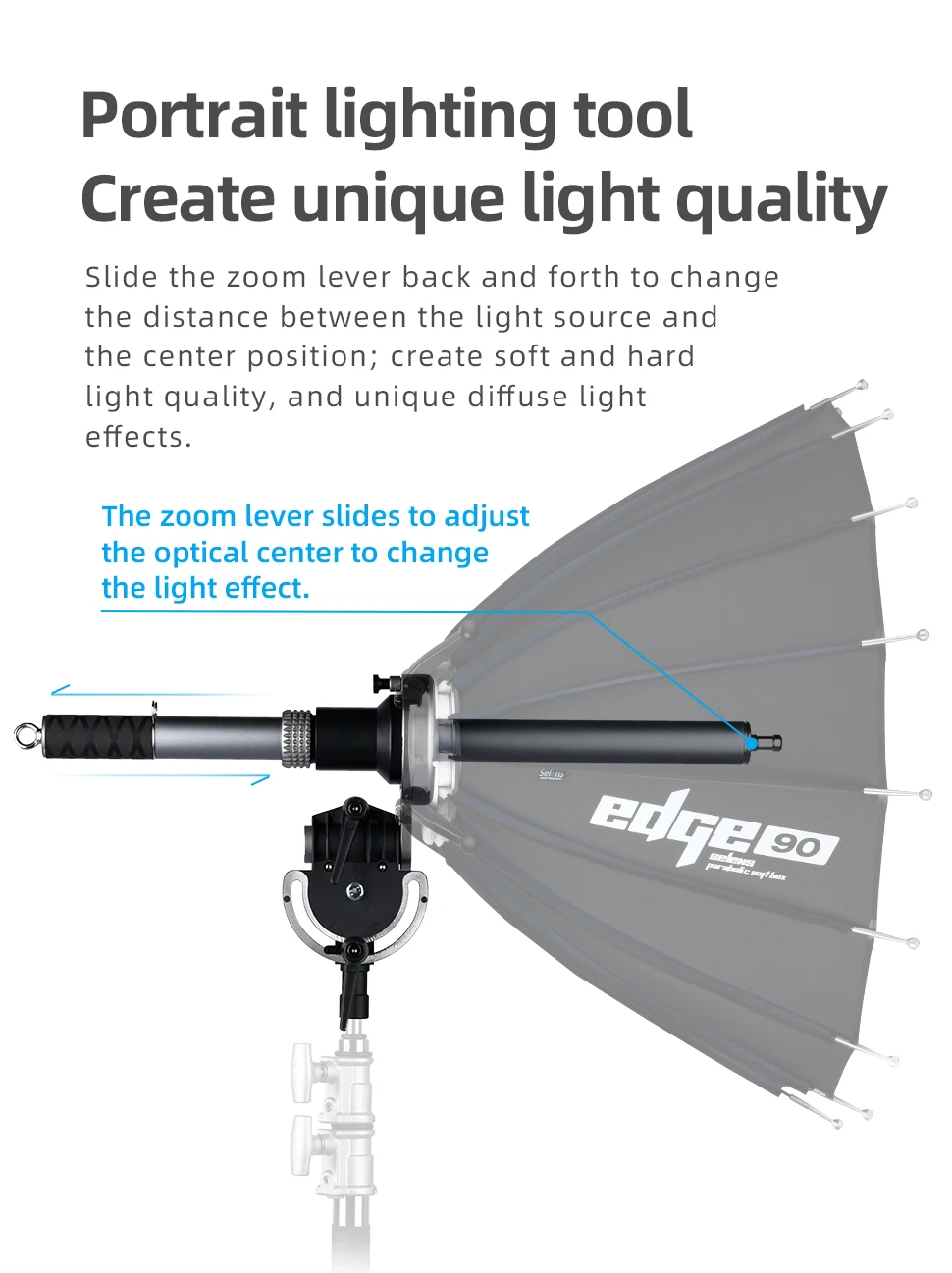 Description Picture 4 of itemSelens Parabolic Reflective Soft Umbrella Studio Lighting Light Umbrella with Large Diffuser Cover photography Accessory Softbox