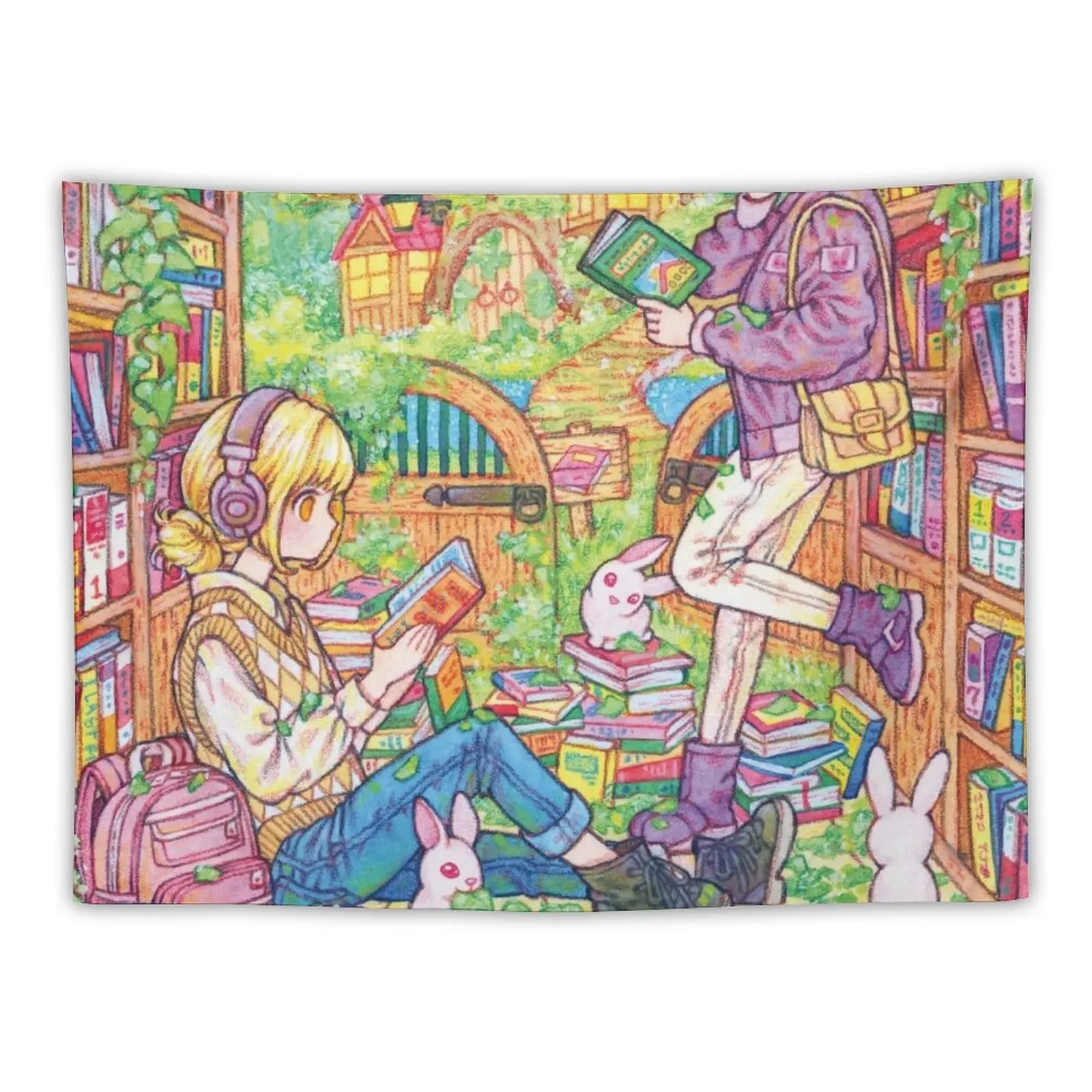 

Library in my dreams Tapestry Decoration Room Wall Carpet Wall Hangings Decoration Tapestry For Bedroom