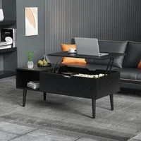 Lift Top Coffee Tables for Living Room,Rising Tabletop Wood Dining Center Tables with Storage Shelf and Hidden Compartment 1