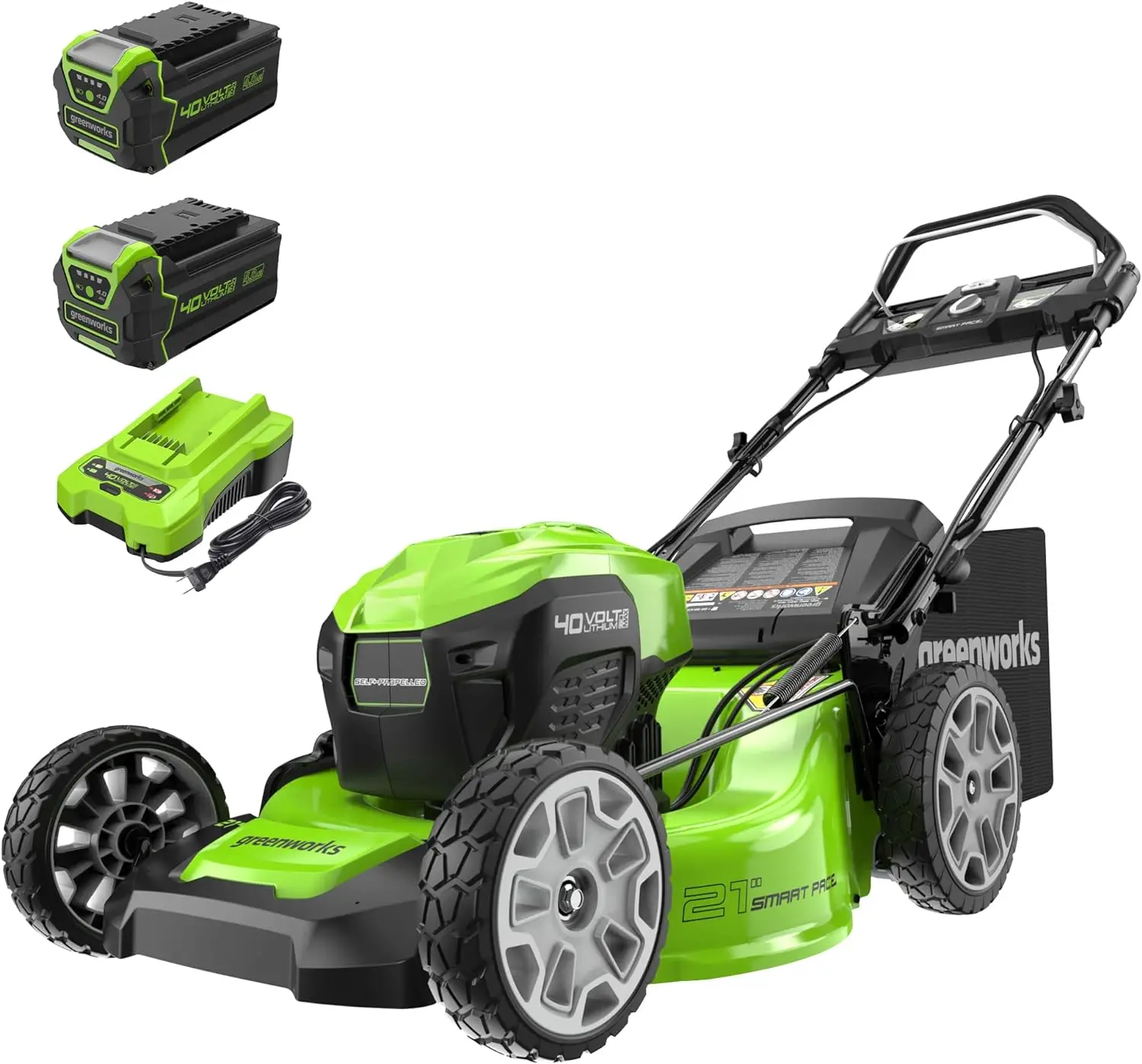 

40V 21" Brushless Cordless (Smart Pace / Self-Propelled) Lawn Mower (75+ Compatible Tools),(2) 4.0Ah Batteries &Charger Included