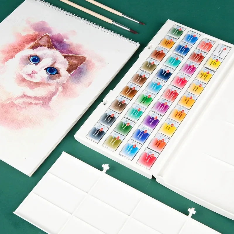 Russian White Nights Artists / Acadamy Watercolour Paint Set 12/24/36 Full Pans for Professionals, Beginners and Enthusiasts