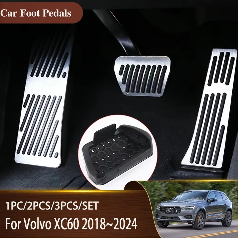 Car Foot Pedals For Volvo XC60 XC 60 MK2 ~ Aluminum Alloy Non Slip Car-Stylings Pedal Stainless Steel Parts Acessories