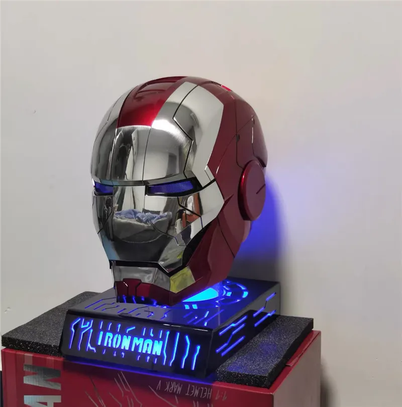 NLIGHTING® MK5 - Casque Iron Man électronique, masque motorisé, à porter,  super-héros, Jarvis, performant avec commande vocale : : Mode