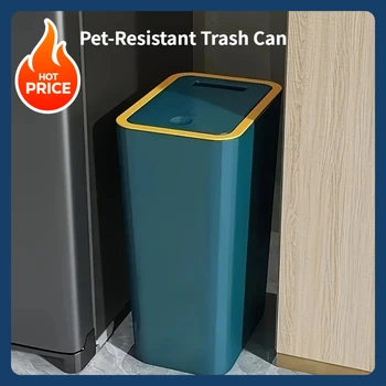 Pet-Resistant 10L Bathroom & Kitchen Trash Can 1