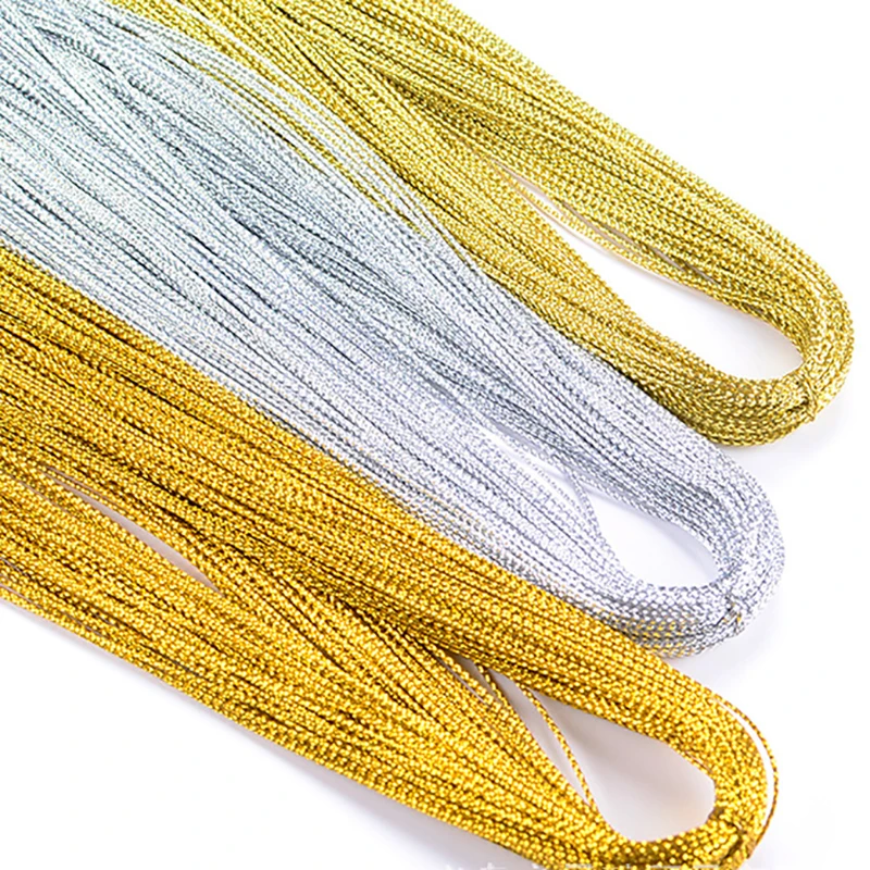 100Meters/Lot 1MM Gold Silver Wire Beading Wire Cord String For DIY Craft Jewelry Making Finding Accessories aluminum wire