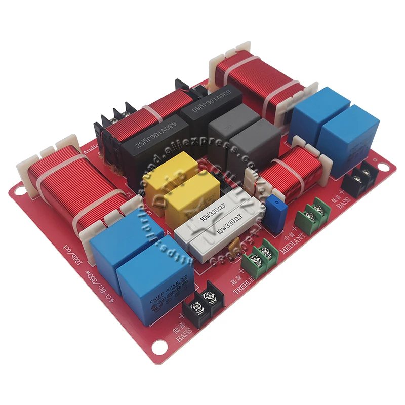 

2x350 Вт 4-полосный 4-блочный динамик, делитель частоты, твитер среднего диапазона, двойной басовый фильтр, регулируемые частоты кроссовера
