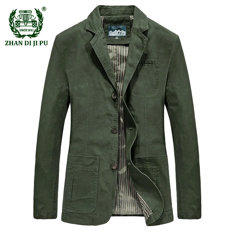 Men Casual Blazers Cotton Jacket Suit for Men Slim Fit Coats Male Blazers Mujer Business Casual Coats costume homme 4XL