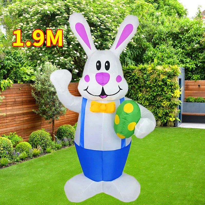 Giant-1-9M-Blue-Rabbit-Inflatable-Toy-With-LED-Lights-Easter-Inflatable ...