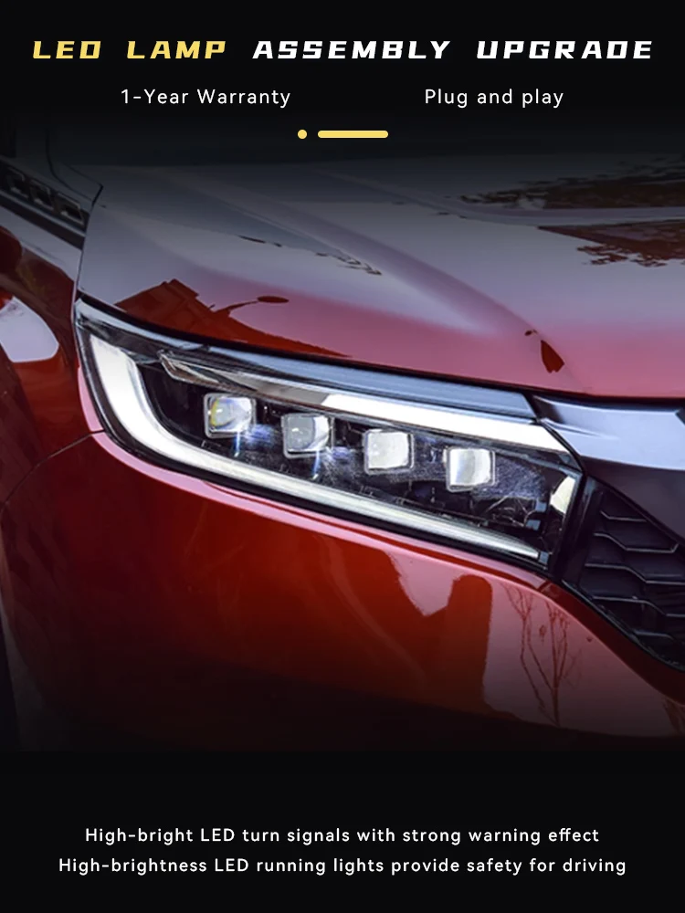 

Car Head Lights For 2017-2023 Honda Avancier Full LED Auto Headlight Assembly Upgrade Projector 5 Lens Front Lamp Accessories