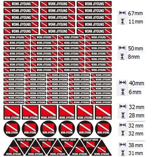 Étiquettes Autocollantes Pour Plongée – Vierges, Imperméables, Polyvalentes – 28x19cm – Lot Multi