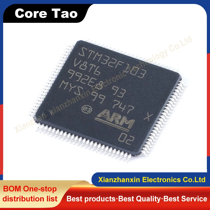 

1~5PCS/LOT STM32F103V8T6 STM32F103 103V8T6 LQFP100 32-bit microcontrollers