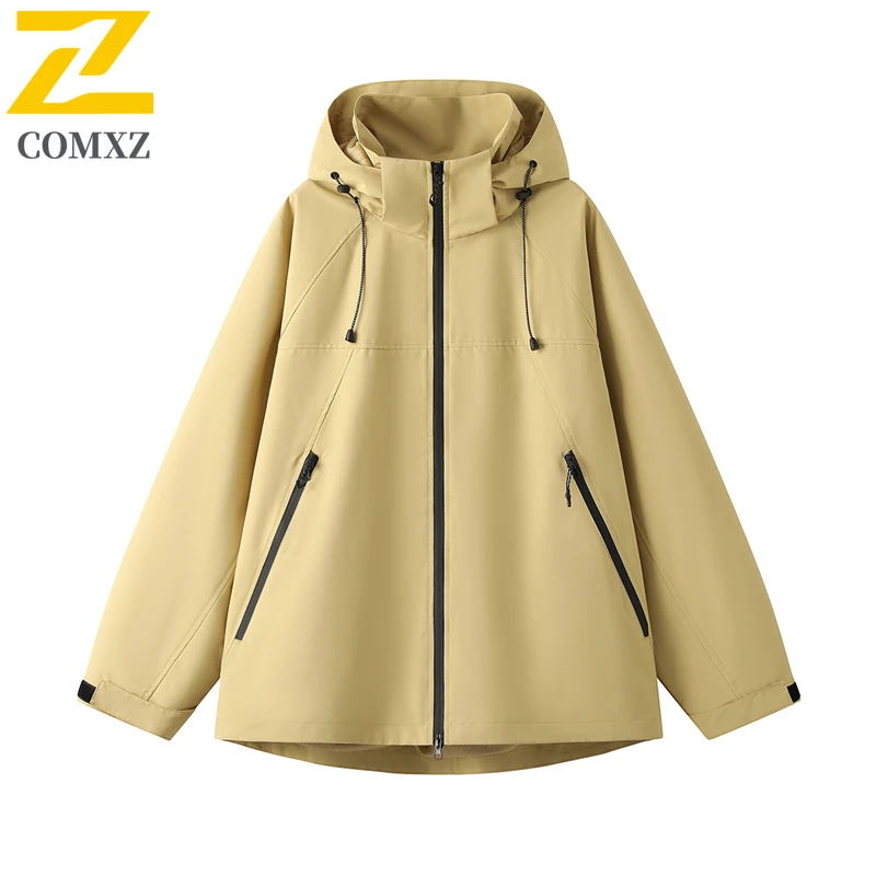 EiAO Windbreaker Premium Waterproof  Men Women Detachable Hood Windbreaker Couple's Outdoor Coat for Hiking Camping Fishing 2025