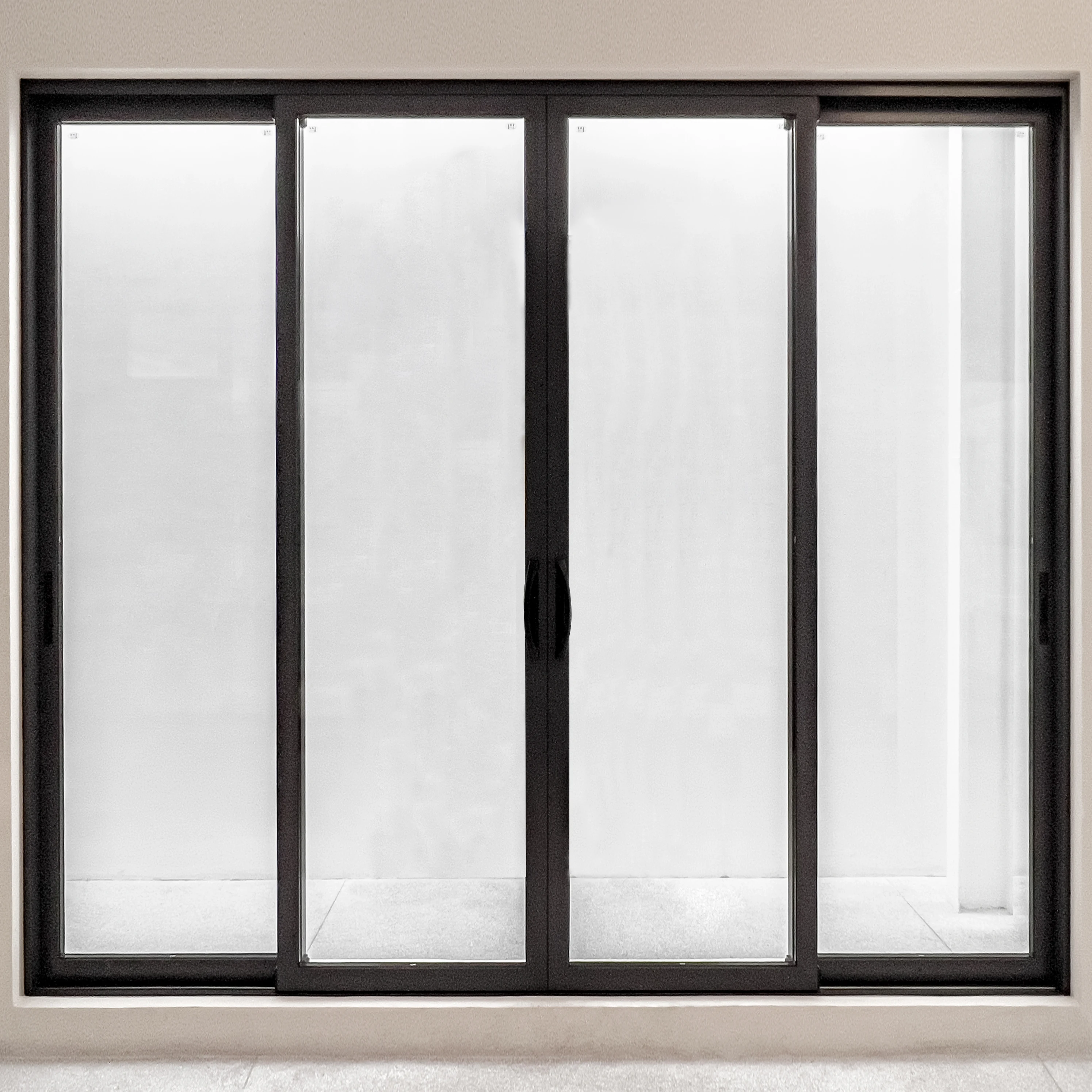 ISUMER 2.0mm Aluminum Profile Alloy Slim-framed Double-glazed Glass Modern Style Custom-made Sliding Door