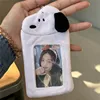 Snoopy Woodstock Plush Photo Card Holder Anti-lost Keychain Cute Cartoon Idol Protective Case Bag Bus Cards Sleeves Supplis Gift 2