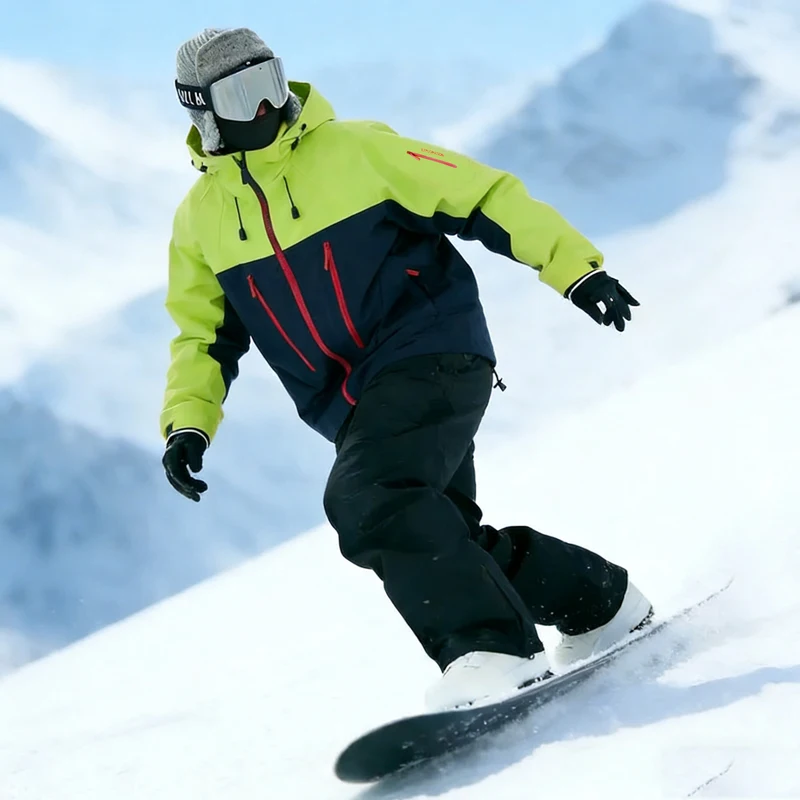 Men's Waterproof Ski Suit Set - Warm Windproof Snowboarding Jacket And Pants Winter Snow Gear