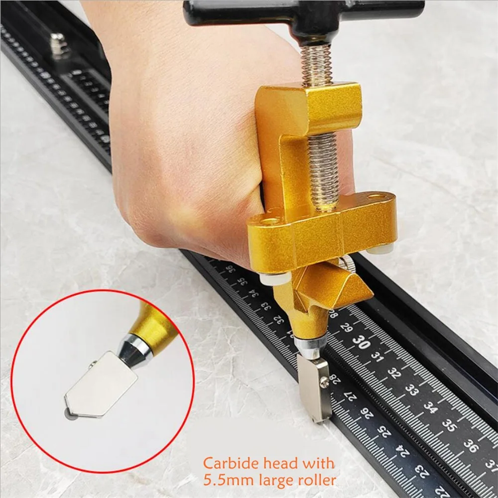 Ceramic Tile Cutting Glass Cutter Set Knife Wheel Diamond Roller Cut Machine Tile Opening Manual Construction Tools 2 In 1