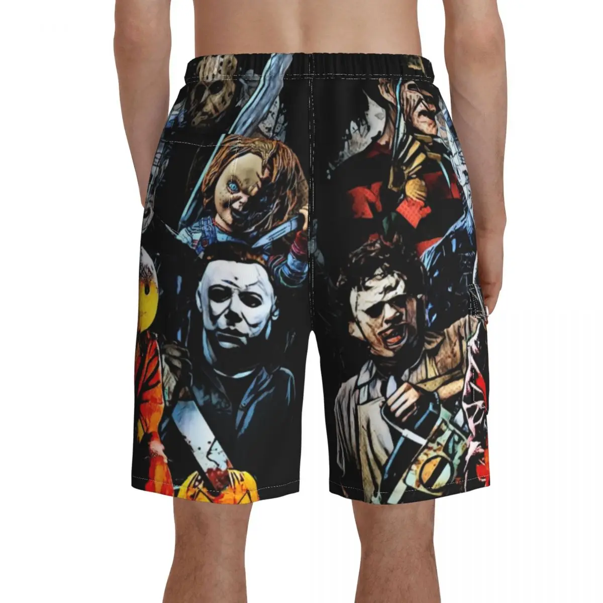 Hellraiser Board Shorts Horror Movie Characters Males Comfortable Beach Shorts Trenky Custom Plus Size Swimming Trunks 2