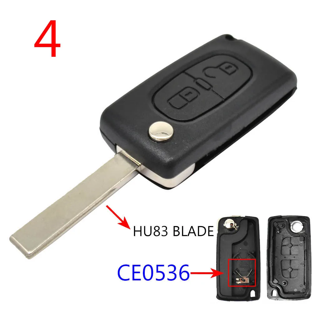 Enhanced Car Key Remote Flip Key Shell Case - 2 Button Design
