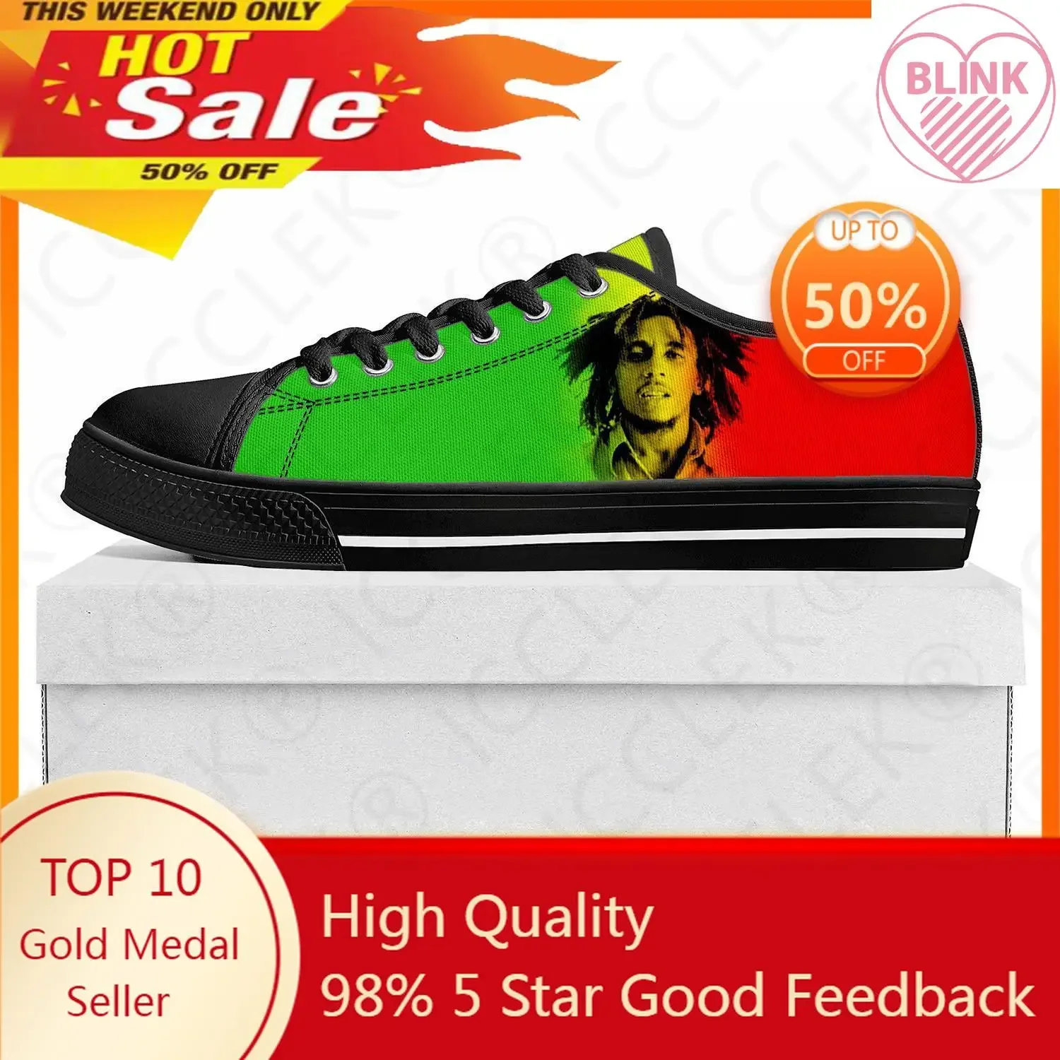 

Reggae Rock Music Star Bob Marley Low Top High Quality Sneakers Mens Womens Teenager Canvas Sneaker Couple Shoes Custom Shoe