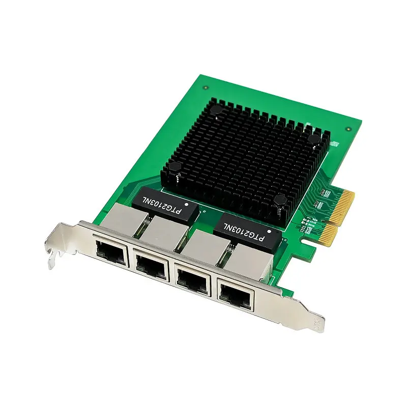 

4-портовая сетевая карта RJ45 PCI Express для Intel I350 Chip PCI-E X4, сервер Gigabit Ethernet NIC 10/100/1000 Мбит/с I350T4 для настольного компьютера