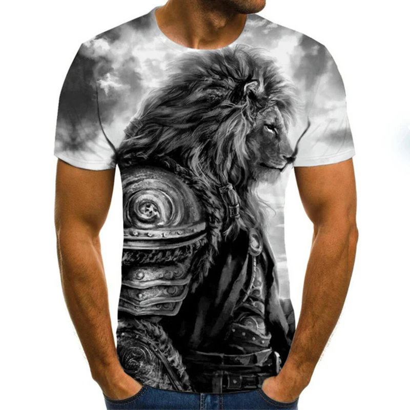

Men Summer Graphic T Shirts Animal Cat Lion Pig 3D Print Top For Male Jogging Sport Blouse Loose Oversize Vintage Gym O-Neck