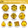 10 Pieces Odd Numbered Polyhedral Dice Set D3-D25,  Odd Number Dice Set Includes D3, D5, D7, D9, D11, D13, D15, D17, D19, D25 2