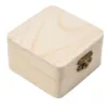 Wooden Storage Box Plain Wood With Lid Multifunction Square Hinged Crafts Gifts Boxes For Home Supply Storages Decoration 4
