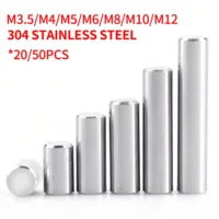 M3.5/M4/M5/M6/M8/M10/M12 304 Stainless Steel Solid Positioning Cold Heading Process Chamfer 5-100mm Cylinder Parallel Pin 1