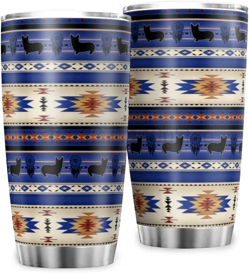 

Aztec Tribal Stainless Steel Tumbler Vacuum Insulated Coffee Tumbler Cup with Lid Coffee Cup for Home Office Travel 20oz