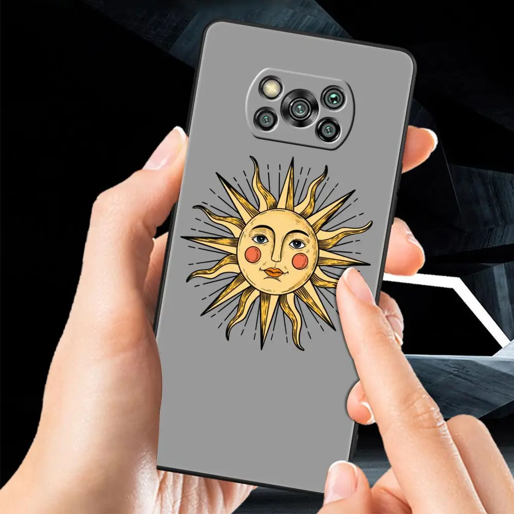Sun Moon Angel Eyes Artistic Phone Case - Elegant and Durable Design