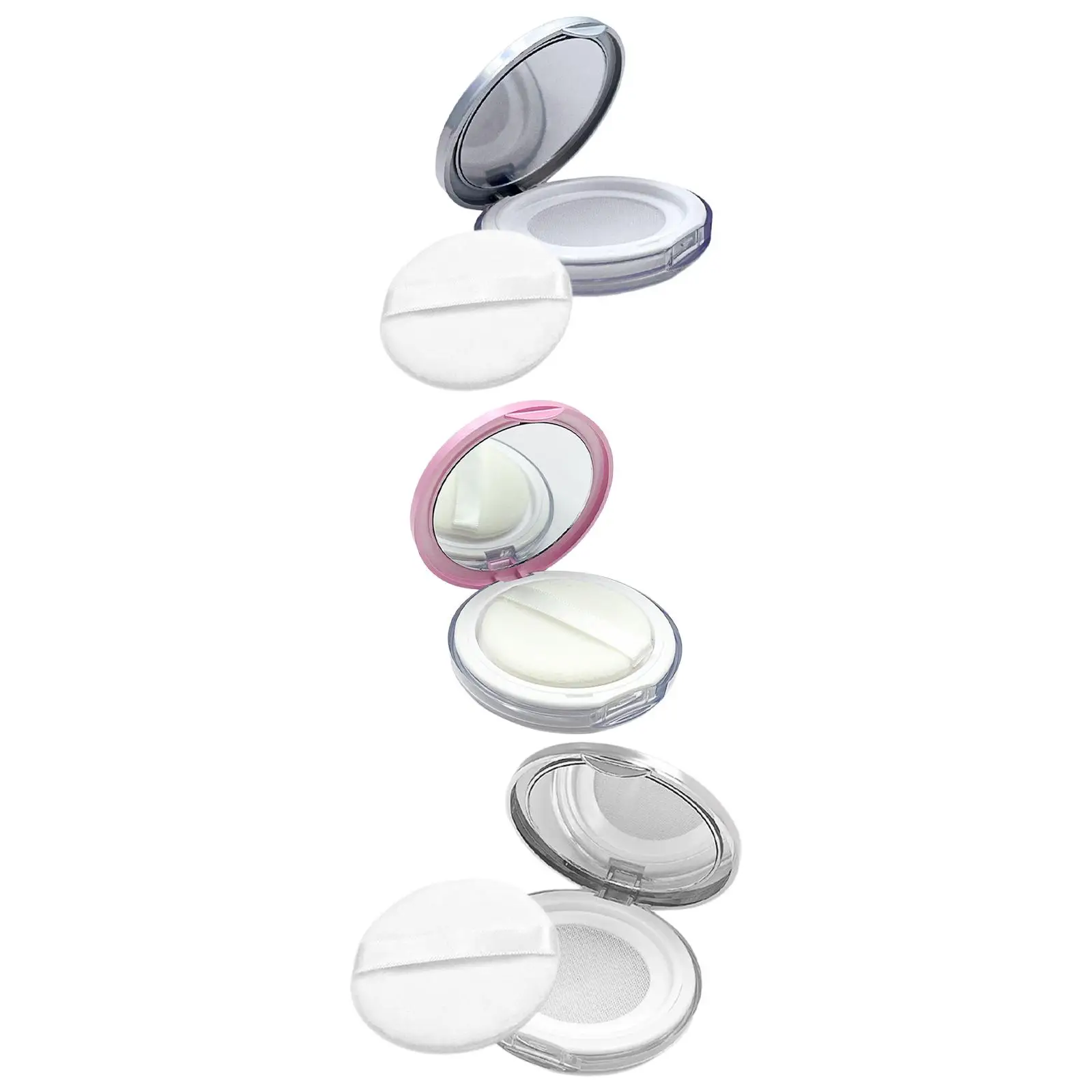 

Loose Powder Container Portable Cosmetic Holder Empty Powder Box for Household