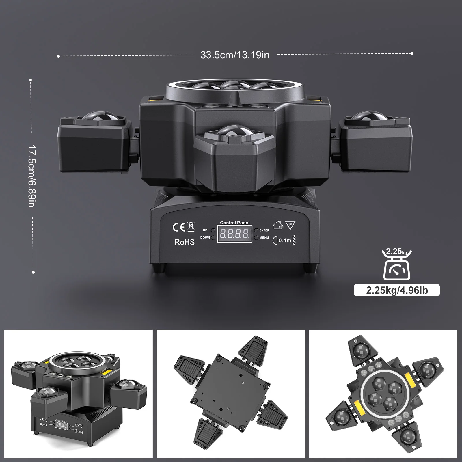 120W 4in1 RGBW Moving Head Light Laser Light Remote Control Stage Lighting for DJ Disco Party Concert Theater