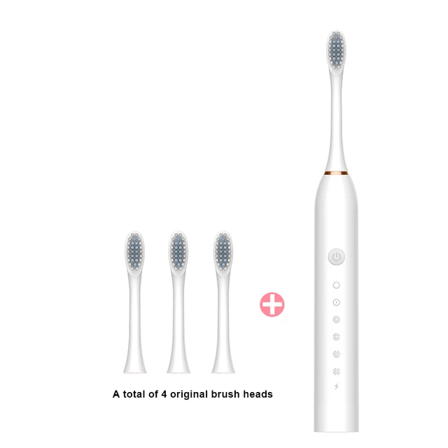 thumbnail image 1 of Cepillo de dientes eléctrico sónico para adultos, cepillo de dientes inteligente con temporizador, limpieza de dientes, blanqueamiento rápido, cepillo de dientes recargable por USB, cabezal de repuest, 1 of 5